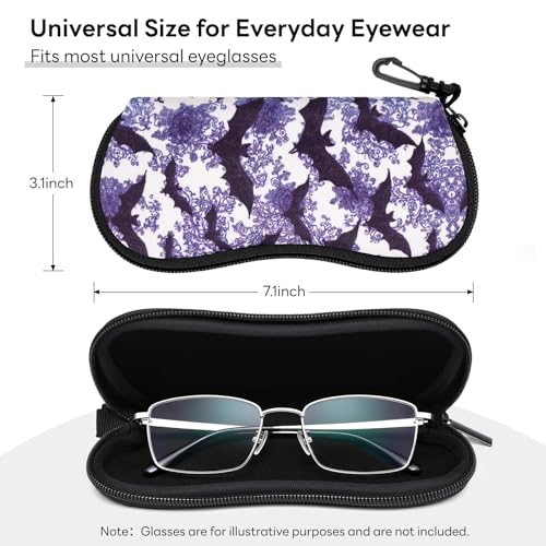 Image of Sunglasses Case with Belt Clip, Ultra Light Neoprene Zipper Soft Padded Glasses Case for Women Men
