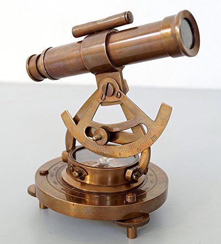 A S Handicrafts Antique Vintage Brass Theodolite Alidade Telescope Compass Instrument Gift Item - Thumbnail 2