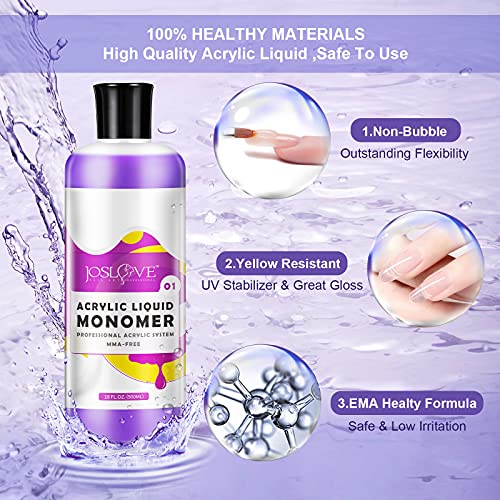 JOSLOVE Acryl Liquid Acrylflüssigkeiten Monomer Acryl Nagelflüssigkeit Fachfrau Acryl Nagelsystem Nagel… – Bild 4