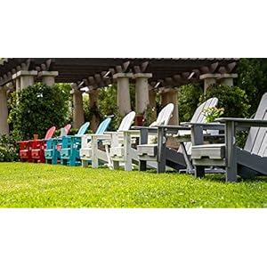 Folding Adirondack Chair, Premium All Weather Outdoor Patio Furniture, 21 Inch Wide Seat, Up to 350 lbs, Foldable Outdoor Patio Chairs, New Heritage Collection (Grey) Folding Adirondack Chair Premium All Weather Outdoor Patio Furniture 21 Inch Wide Seat Up to 350 lbs Foldable Outdoor Patio Chairs New Heritage Collection Grey