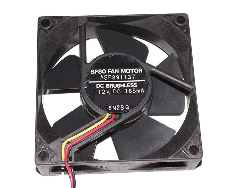 SF80 ASF891137 12V 185mA 8cm 3Wire Square Fan Cooling Fan