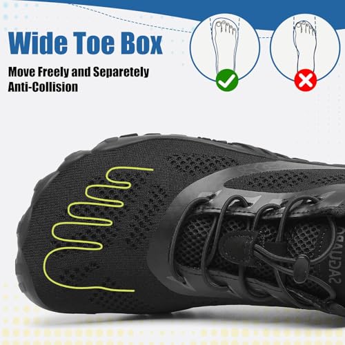 Image of SAGUARO Womens Mens Barefoot Shoes Minimalist Trail Runner Wide Toe Box Zero Drop Outdoor Cross Training Shoe