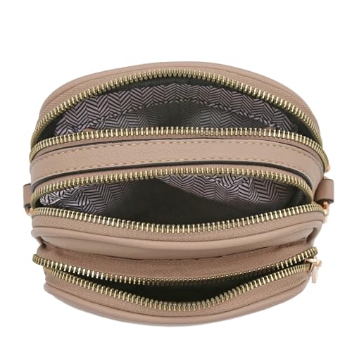 Image of FashionPuzzle Multi Pocket PU Leather Casual Medium Crossbody Bag with Adjustable Strap