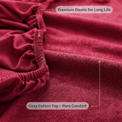 Image of Waterproof Mattress Protector 6x6.5 Feet (72x78) | Elastic Fitted Bedsheet | Soft & Durable Gadda Cover Dustproof By Bharat Griha BG16