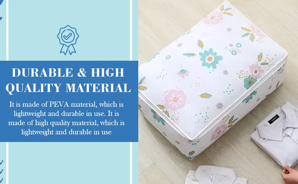 Image of Blanket Storage bag Folding Organizer bag Moisture Proof, Mildew Proof, Dust Proof, Water proof, Washable Storage Bags for Clothes, Jackets, Pillows, Blankets (58x40x22 cm) (1)