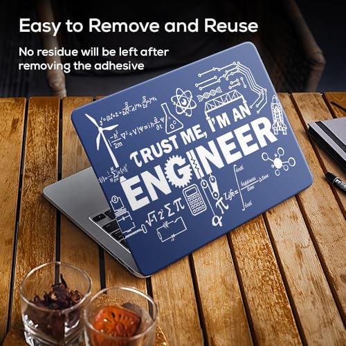 Image of Galaxsia Engineer Top+Wrist Pad Vinyl Laptop Skin /Sticker /Cover Upto 15.6 Inches Laptops Laminated-Removable-HD Quality Compatible for Hp-Dell-Sony-Lenovo-Asus etc.(15x10 Inches)