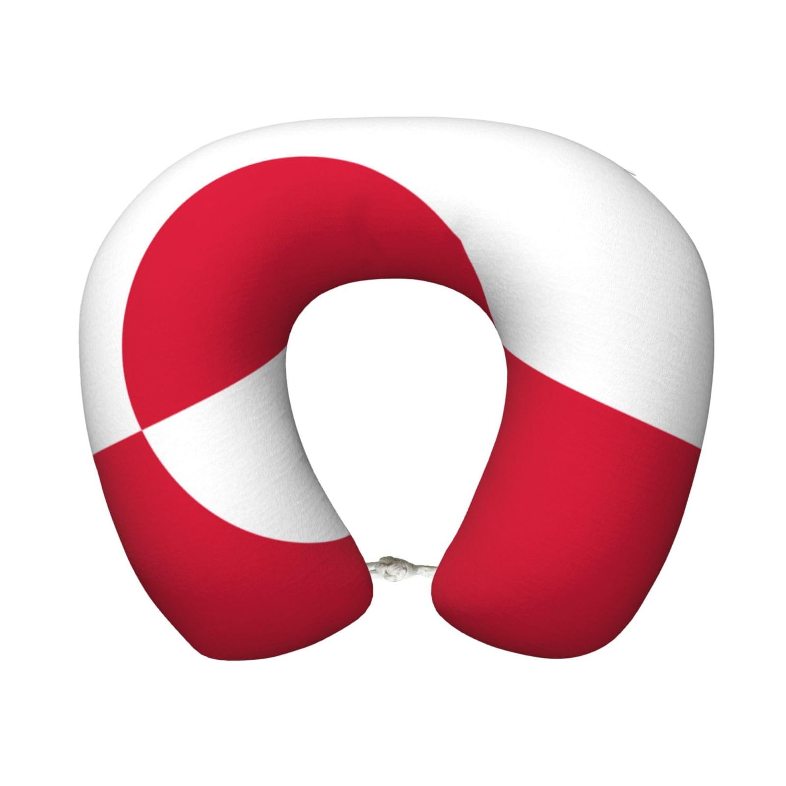 BOAIHH Greenland flag Memory Foam Travel Pillow for Soft Comfort Fits Snugly for Naps Office, and Airplane Use