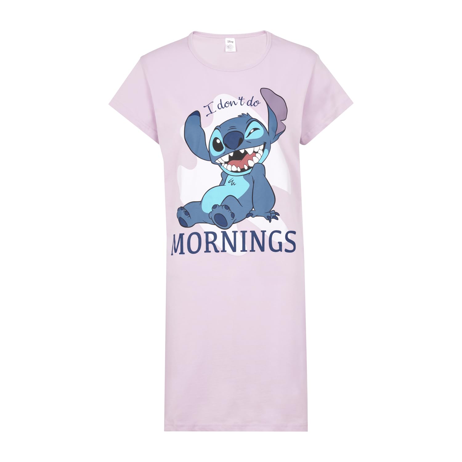 Disney Women's Lilac Lilo & Stitch Nightdress, Stitch Nightie Nightshirt, Official Gifts For