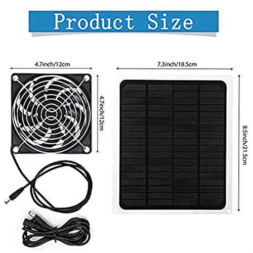 Ventilador de panel solar 10w impermeable con extractor automático para exterior 7