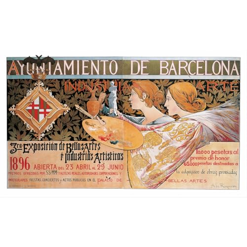 Impression sur toile Alexandre de Riquer pour décorer un grand mur blanc vide avec élégance