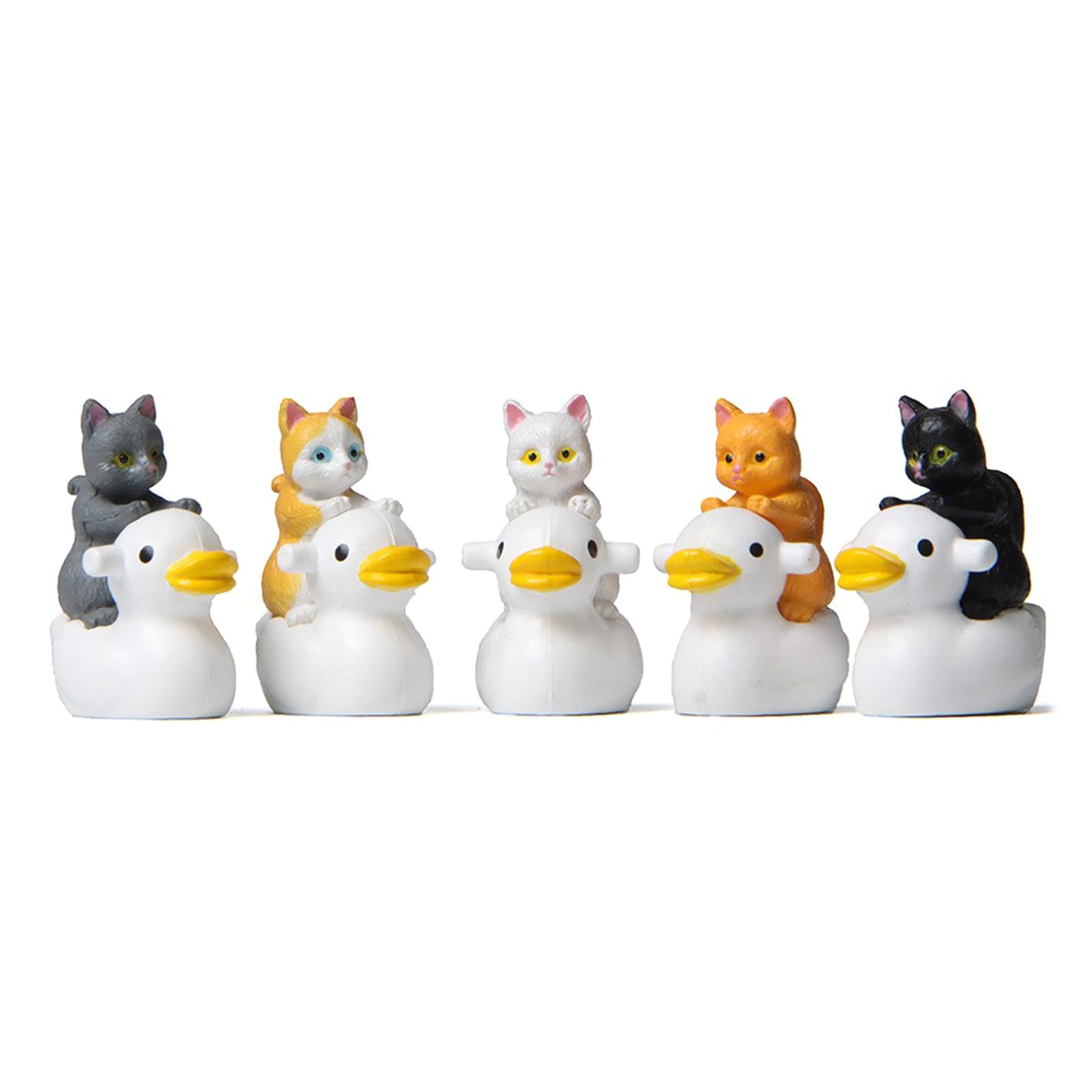 HDOYTXXM Miniature Cats Figurines Sitting Ducks Cats Statues Desktop Decorations for Diys Landscape Fairys Garden Accessories Desktop Decorations