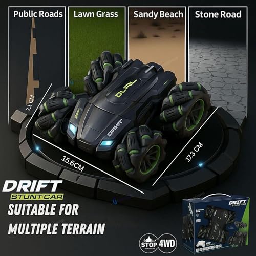 Image of GRAPHENE 4X4 Remote Control Drift Stunt Car 4WD Racing Fall Resistant RC Car 360 Rotating Dual Sided Climbing High-Speed Tumbling Cross-Country Battle Off Road Rechargeable Adults Boy Girl