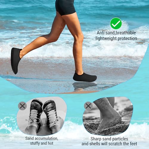 Water Shoes Swim Beach Sea Shoes for Women Men Lightweight Barefoot Aqua Socks Quick Dry Breathable Swimming Pool Wet Shoes for Surfing Running Diving Yoga Kayaking Travel Holiday Essentials - Image 3