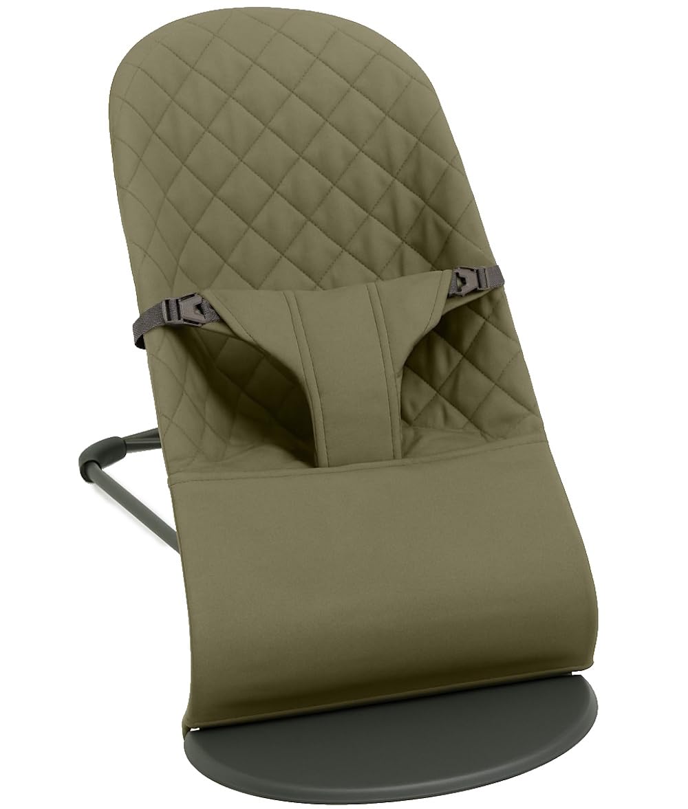 Fabric Seat for Bouncer - Compatible with Baby Bjorn Bouncer - Dense, Wear-Resistant, Skin-Friendly Cotton - Replacement Covers ONLY, Olive