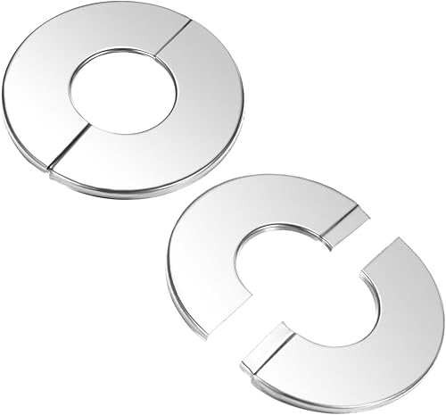 Miniatura 12 de Paquete de 2 bridas divididas de pared, para tubo de 2 pulgadas/1.969 in OD 304, placa de escudo de acero inoxidable 304, placas redondas