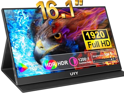 Uyy Monitor Portátil 2024 Hdr Monitor, Fhd 100 Srgb Segundo Monitor Externo Pantalla Con Freesync Ips,Type-C,Hdmi Altavoces Duales,Smart Case Para Ordenador Portátil Pc Teléfono Mac Ps5 Switch Uyy Monitor Portátil 2024 Hdr Monitor, Fhd 100 Srgb Segundo Monitor Externo Pantalla Con Freesync Ips,Type-C,Hdmi Altavoces Duales,Smart Case Para Ordenador Portátil Pc Teléfono Mac Ps5 Switch