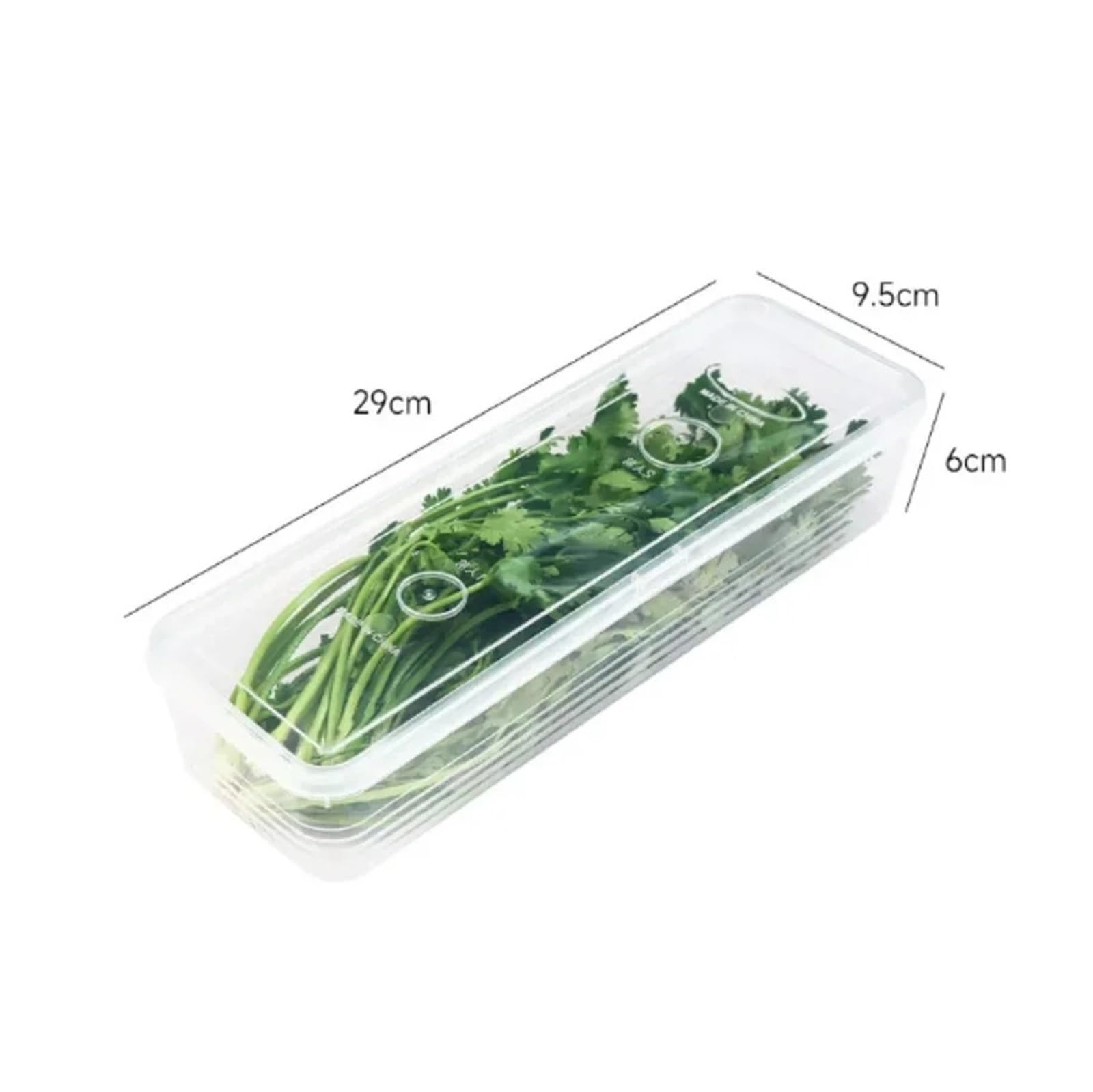 Generico Verdura fresca for scalogno, con coperchio, contenitore | Barattolo frigorifero opzionale for uso domestico da 1 o 5 pezzi for la conservazione delle verdure(5Pcs)