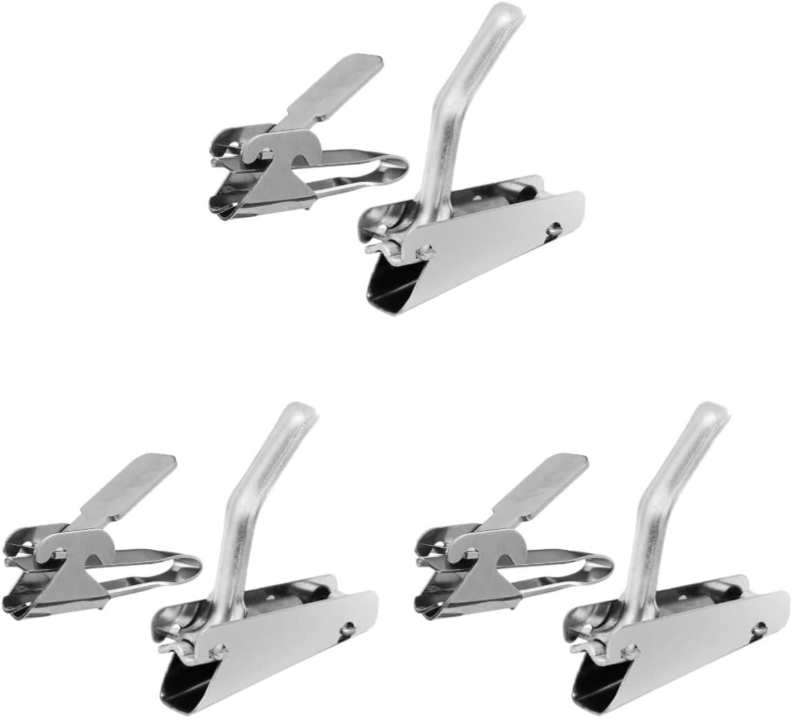 Hemoton 6pcs Stainless Steel Nut Cracker Tool for Pine Nuts and Efficient Shelling Plier for Pistachios Watermelon and Sunflower