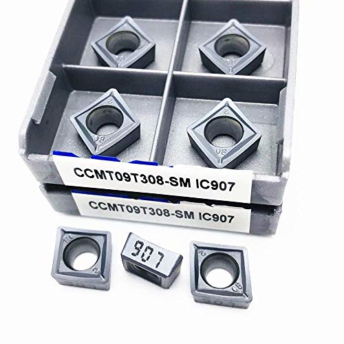 10 piezas de inserto de carburo CCMT09T308 para torno CNC miniatura 4