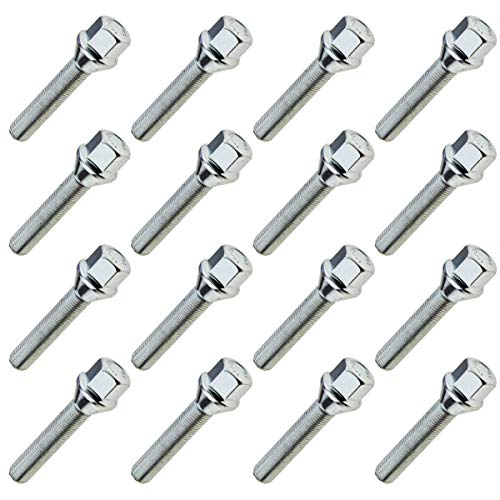 16 x bulloni ruota M12 x 1,25 50 mm cono SW17 per