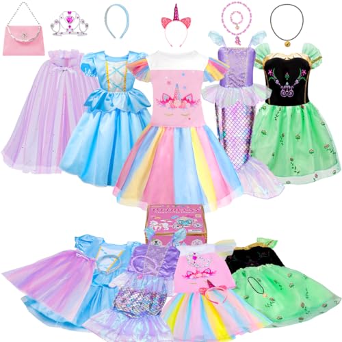Meland Princess Dress Up for Girls - Dress Up Clothes for Little Girls with Cape, Princess Toys for...