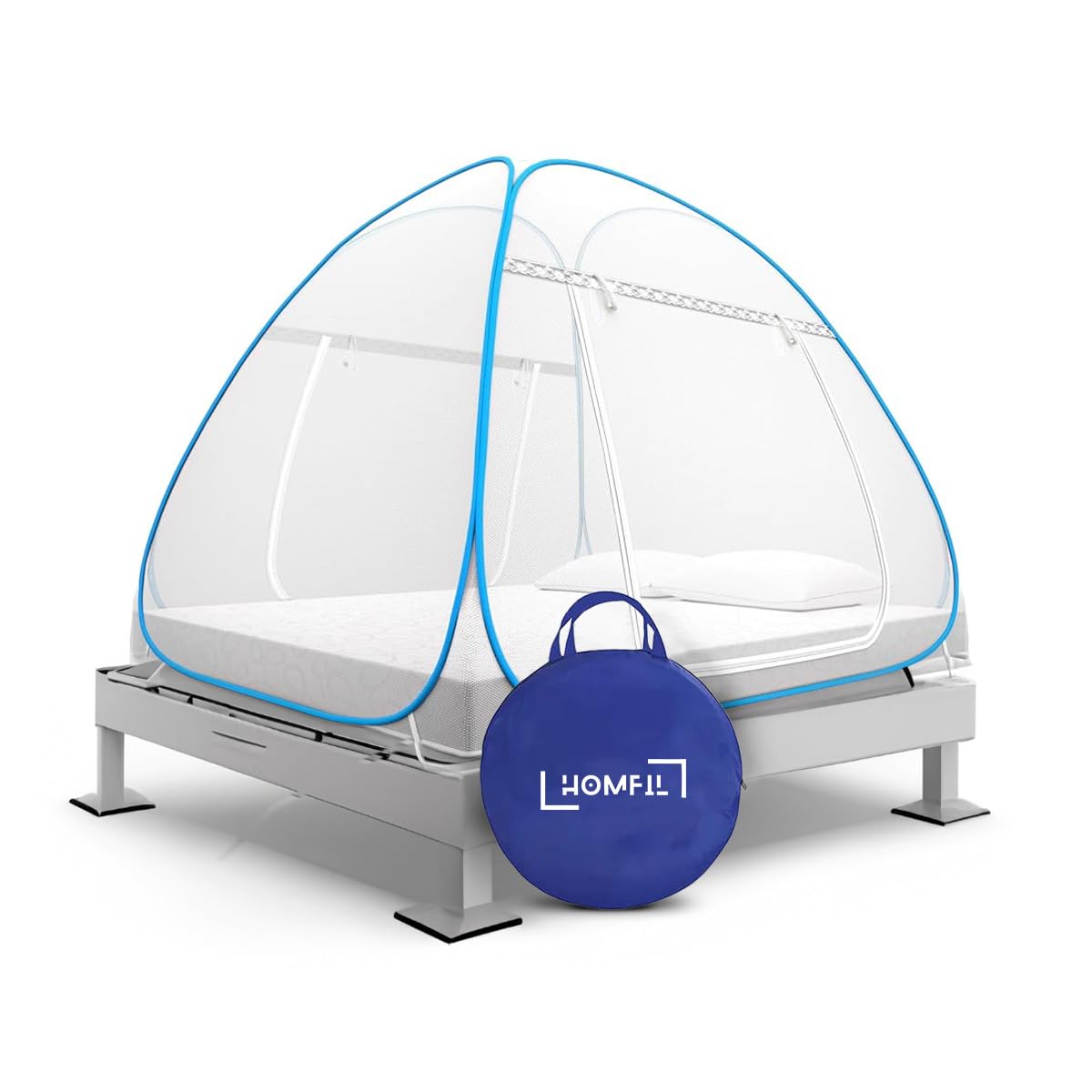 See full amazon price history chart for HOMFIL Mosquito Net for Bed | Machardani for Double Bed | King Size Foldable Polyester 30gsm Strong Net | PVC Coated Corrosion Resistant Steel Wire | Strong and Durable I Pop-Up Format - Blue HOMFIL Mosquito Net for Bed | Machardani for Double Bed | King Size Foldable Polyester 30gsm Strong Net | PVC Coated Corrosion Resistant Steel Wire | Strong and Durable I Pop-Up Format - Blue (B0D8K1FSSP) Amazon Price History, Amazon Price Tracker