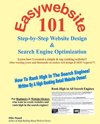 Easywebsite101: Step-By-Step Web Design & SEO By A High Ranking Retail Website Owner