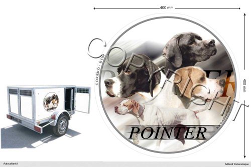 Pets-Easy.com - Adhesivo para perro, circular, 10 cm a 60 cm, diseño con texto en inglés Cover