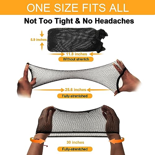 BEEOS Mesh Wig Cap, 6 Pieces Hair Net for Lace Front Wig Black Net Cap for Women