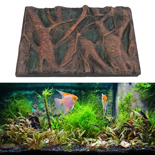 NSXAYIWE Fond d'aquarium en Pierre de, 3D Effets en Mousse de pêche à la pêche Mural pour Aquarium Aquarium pêche, Fond de Reptile pour Terrarium (H)