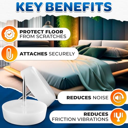 100 Pcs Nail On Furniture Glides – 0.8x0.7 Plastic Furniture Feet – Durable, Easy to Install, Low-Profile, Smooth Gliding – Nail in Chair Leg Floor Protectors Prevents Scratches, Dents - Image 5