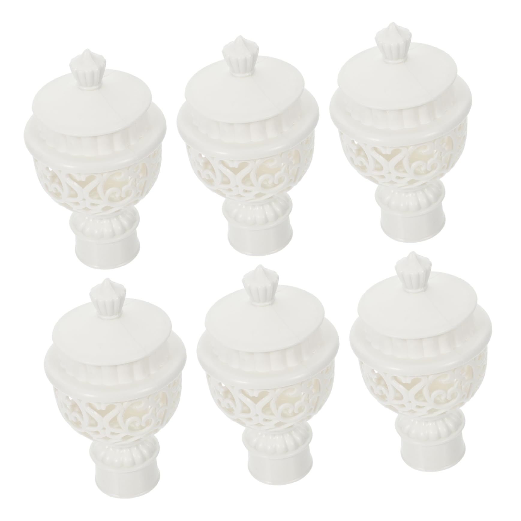 STOBAZA Curtain Rod Finials Ends Only Square End Caps for Rods Abs Decorative Elegant for Living Room
