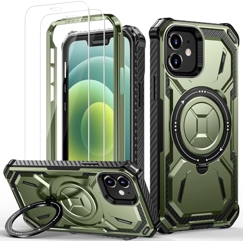 DASFOND Progettato Per Custodia Per IPhone 12/iPhone 12 PRO, Protettiva Per Telefono Di Grado Militare Con Cavalletto Potenziato [Supporto Magnetico Di Supporto] Per IPhone 12 Da 6,1 Pollici, Blu