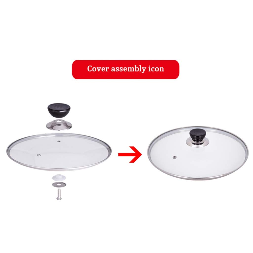 Coperchio,Coperchio in Vetro/Inox/Alluminio,Coperchi per pentole Coperchio per padella in vetro temperato Coperchio per padella per cottura a vapore Coperchio per padella trasparente per uso