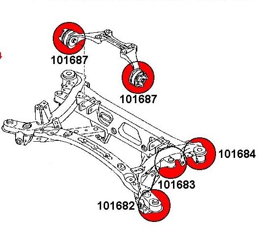 Strong Flex Rear Differential Mounting Base Set 2 Pieces.