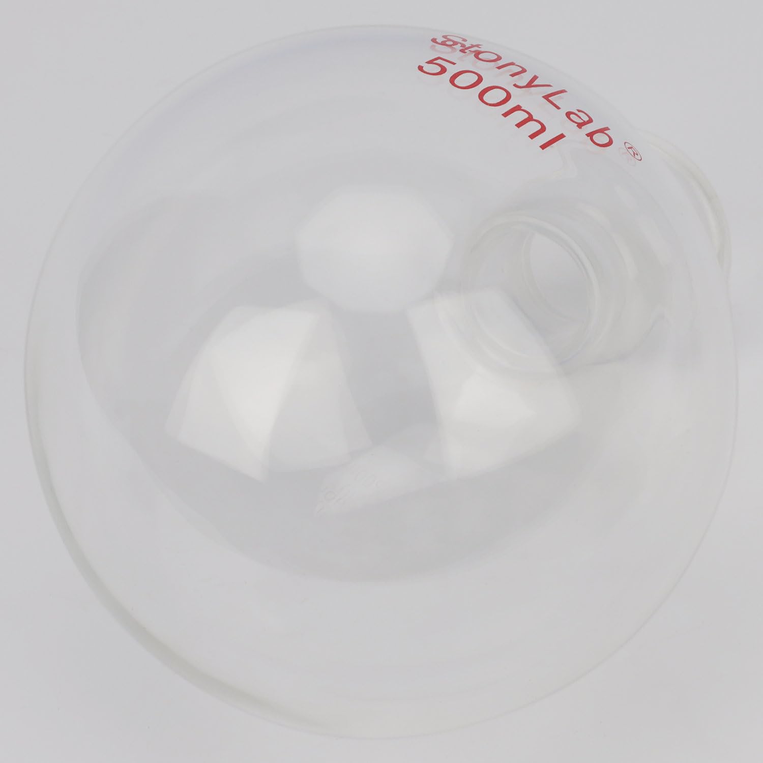 stonylab Giunto Sferico Fondo Rotondo Pallone di Ricezione, Borosilicato Vetro Rotativo Pallone di Ricezione dell'Evaporatore con 35/20 Giunto Rettificato, 500 ml