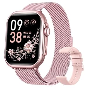 Smart Watches for Women (Android/iPhone), 1.83″ HD Smart Watch with Calls/Messages/Notifications, Sleep/Heart Rate/SpO2/Blood Pressure Monitor, 110+ Sports Modes Fitness Tracker Watch, 1000mAh Battery