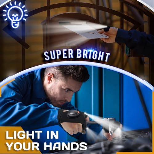 Image of PARIGO Rechargeable LED Flashlight Gloves - Super Bright, Waterproof, Hands-Free, 10H Battery Life, Ideal for Fishing, Camping, DIY, Gift for Men, Women, Adults