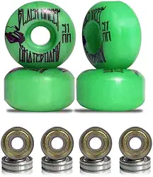 Roda para Skate Black Sheep 51mm Verde Dureza 90a com Rolamentos ABEC-5