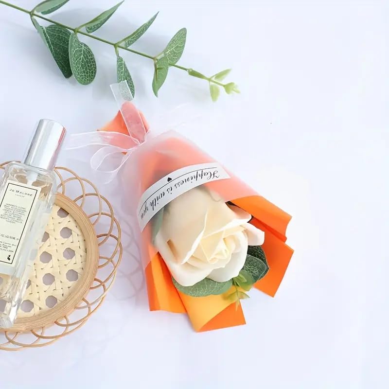 Miniatura 3 de Yeahgoshopping Blooming Bliss - Paquete de 3 mini jabón de baño con aroma floral hecho a mano, ramo de rosas, perfecto para fiestas, día de San