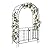 Outvita 7FT Garden Arch Arbor with Entry Door, Heavy Duty Metal Arbour Archway, Decorative Frame Stand Trellis with Ground Stakes for Wedding Ceremony Party Plant Climbing Rose Vines Lawn