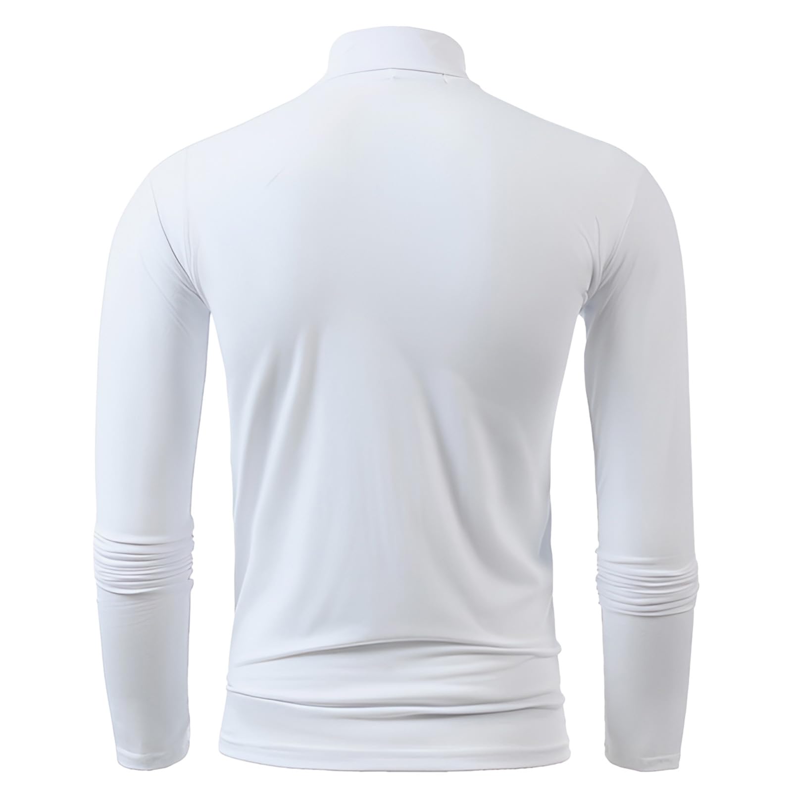 Hommes Lot de 3 Maillot de Compression - Baselayer Tee Shirt Top Manche Longue de Sport - Maillots de Corps Thermiques à Col Roulé