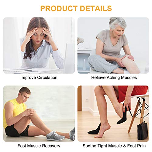 QUINEAR Leg Massager for Circulation, Foot Calf & Thigh Wraps Massage Helpful for Muscles Relaxation and Pain Relief - 3 Modes & 3 Intensities Include 2 Extensions