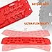 OULEME Off-Road Traction Boards with Jack Lift Base, Recovery Board for Sand, Mud, and Snow Tracks - Tire Traction Pads for RV Truck Jeep SUV (Red)