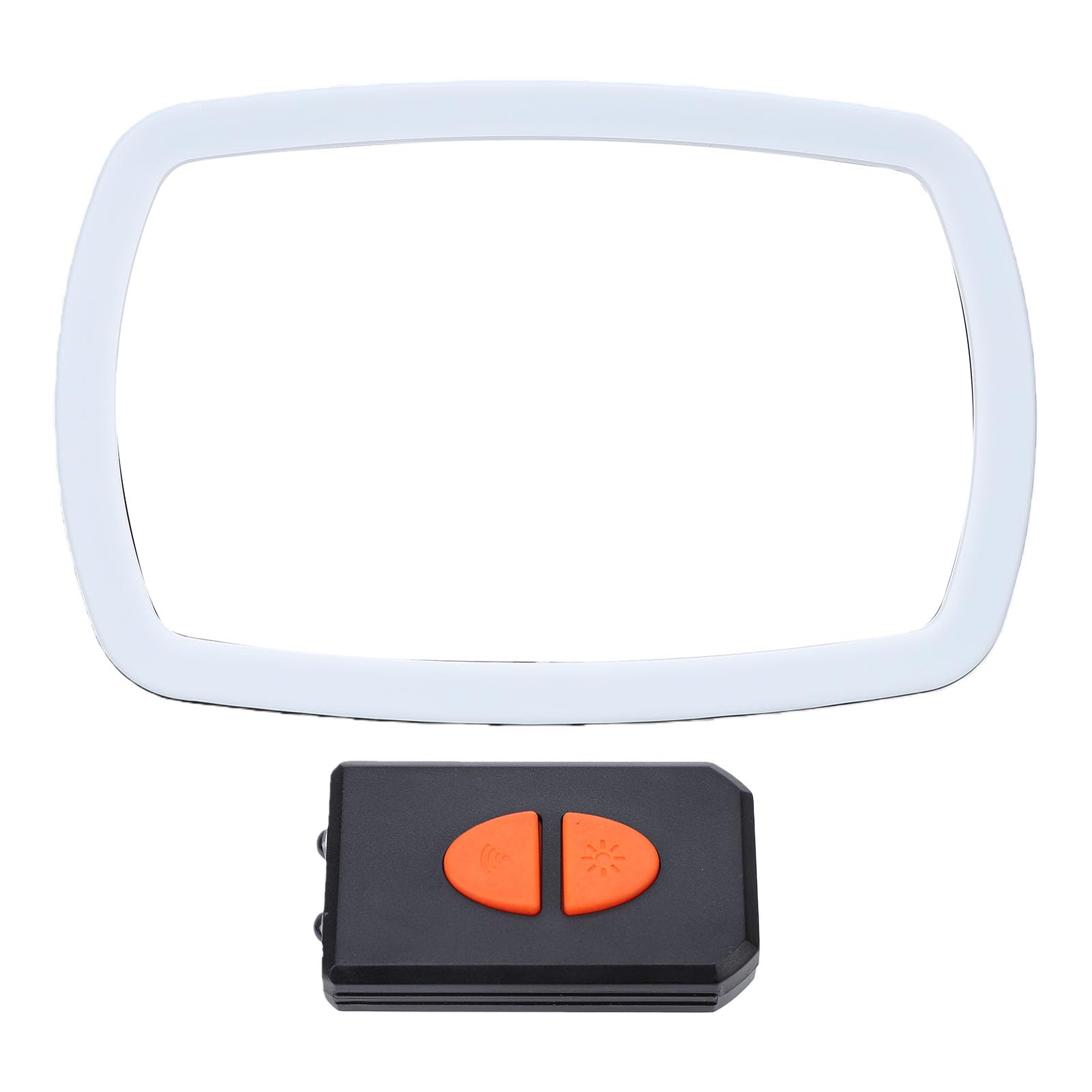 Specchietto Retrovisore per Auto con Luce LED Regolabile, per Seggiolino | Grandangolo, Acrilico infrangibile, orientabile a 360°, Luce notturna, Telecomando
