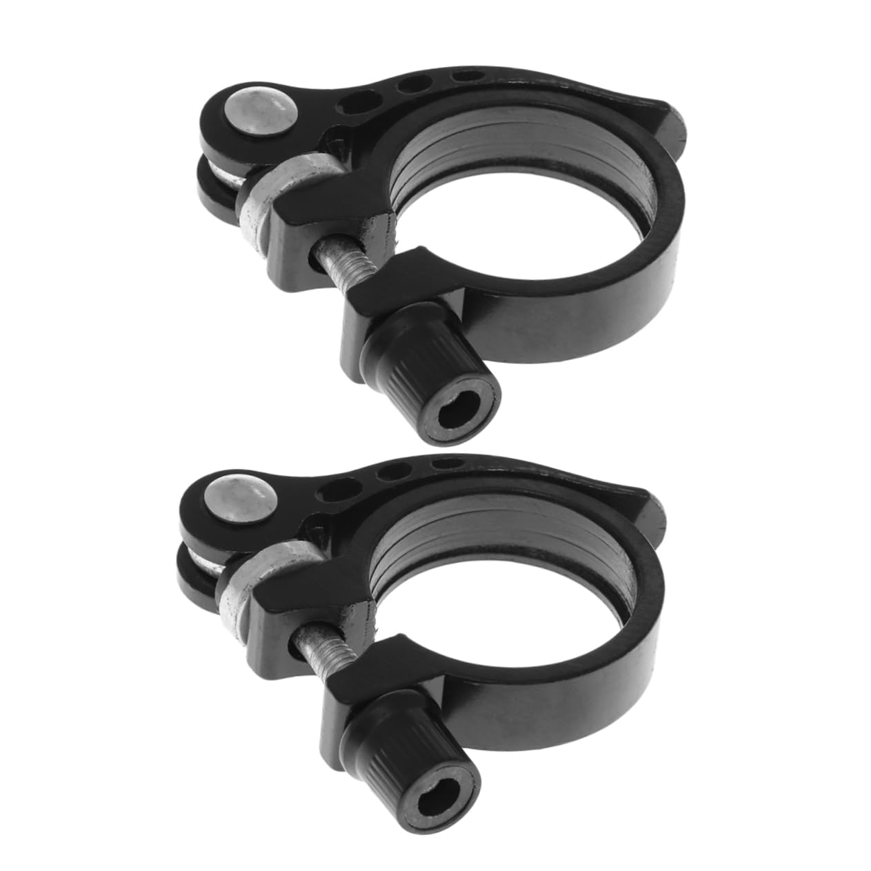 BESPORTBLE 2pcs Road Bike Clamp Cycling Equipment Quick Bicycle Cycling Replacement Part Seat Tube Clamp Cycle Accessories Road Bike Seat Post Supplies Clamps Aluminum Black