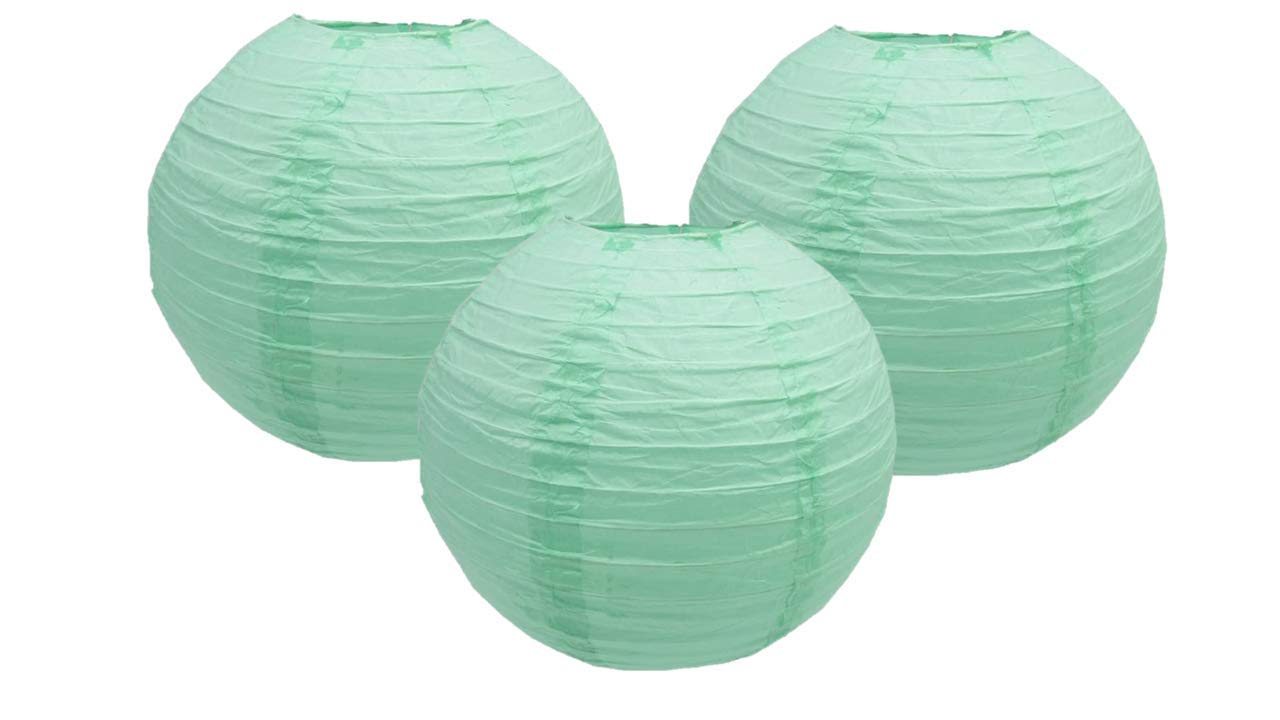 Pack of 3 Paper Lantern Lampshade Party Birthday Baby Shower Wedding Celebration Decoration 4"(10cm) -16"(40cm) (Orange, 12" (30cm)) — view 29