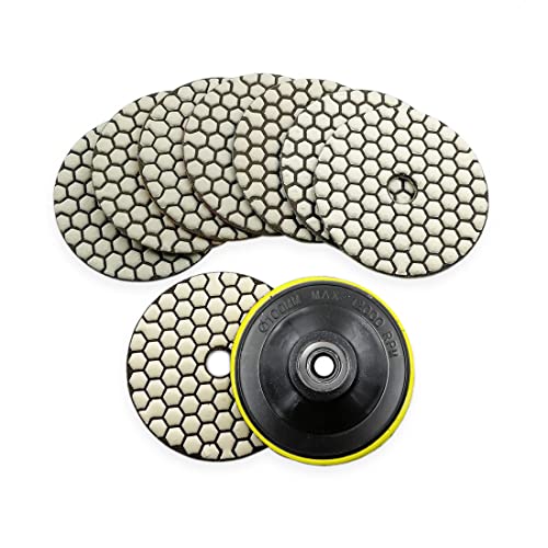 Tampons polissage diamant sec granit marbre pierre 10,2 cm 5/8-11