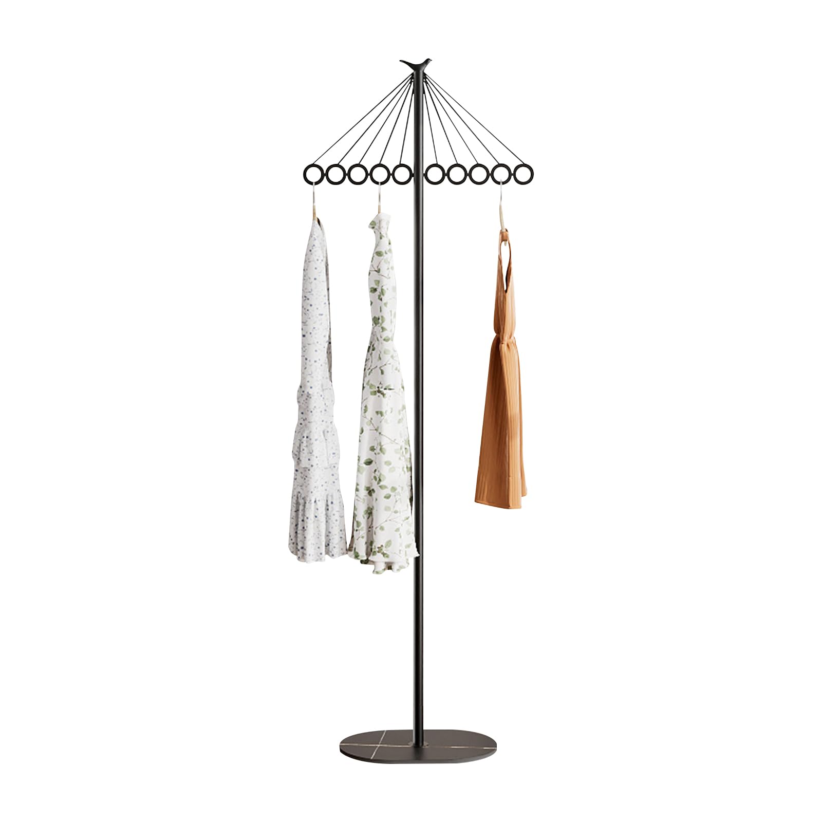Ergocar Perchero Con 10 Ganchos, Perchero De Metal Decorativo Creativo, Perchero De Entrada, Perchero Con Base De Losa De Roca, Para Colgar Ropa, Abrigos, Sombreros, Paraguas