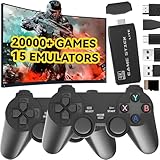 Retro Konsole Spielkonsole Game Stick, Retrolink 20.300+ Spiele mit 2 Wireless Controller, Retro Konsole Plug & Play Game Stick TV HDMI, Geschenk für Erwachsene & Familien